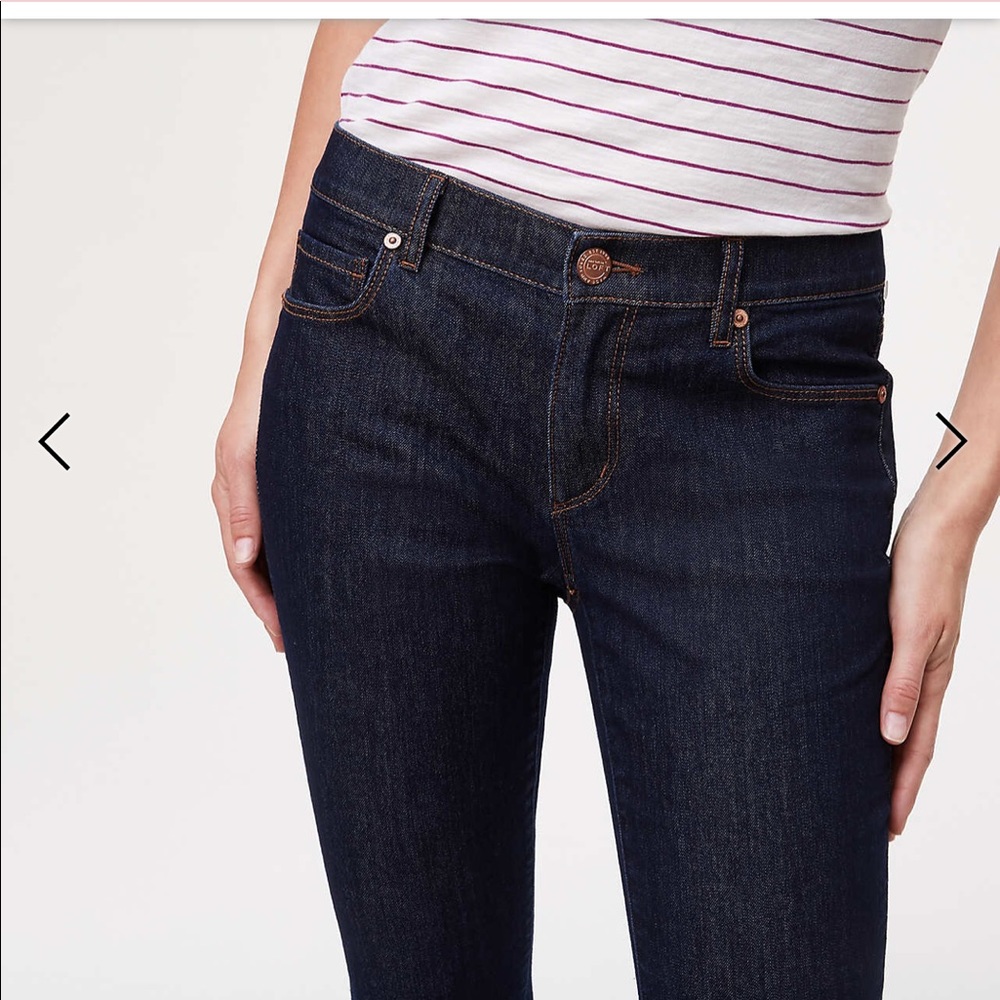 Loft modern skinny dark wash jeans NWT 28 or  6